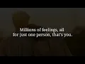 DM TO DF MASSAGE TODAY Millions of feelings all for just one person