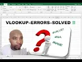 VLOOKUP ON EXCEL - MANAGE THE ERRORS