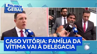 Família de Vitória vai à delegacia conversar sobre as investigações