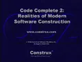 Code Complete 2 Realities of Modern Software Construction - Steve McConnell