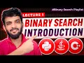 BS-1 Binary Search Introduction Real Life Example Iterative Recursive Overflow Cases