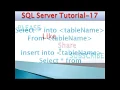 Select into Insert into in sql server