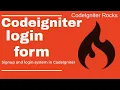 Login form in CodeIgniter Create login system in ci sign in system in ci