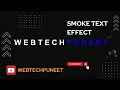 Smoke Text Animation using Pure HTML and CSS