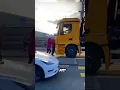 Trucker Doesn't Submit to Protestors