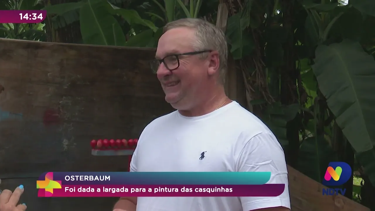 Osterbaum: foi dada a largada para a pintura das casquinhas