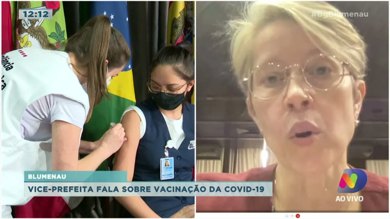 Vice-prefeita detalha evolução da vacinação contra Covid-19 em Blumenau