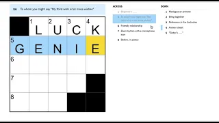 Today s New York Times NYT Mini Crossword 9 May 2022 solved answer