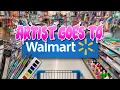 Professional Artist Buys Supplies At WALMART
