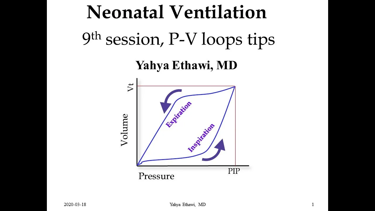 Neonatal ventilation, 9th session, P-V loop tips