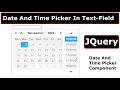 How to add date and time picker to an input field using JQuery