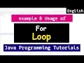 For Loop With Example in Java Programming - Tutorials For Beginners