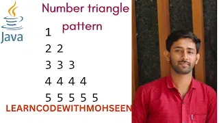 Pattern Program 15 5 5 Number Pattern in Java Triangle Pattern in Java
