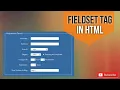 How to add Fieldset in HTML Web development