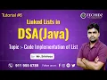 Code Implementation of Single Linked List DSA using Java Linked Lists Techidz By Srinivas
