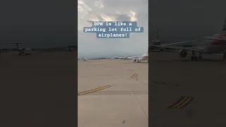 Traffic jam at Dallas Ft Worth airport! Airplane parking lot! #trafficjam #airplane #airport #dfw