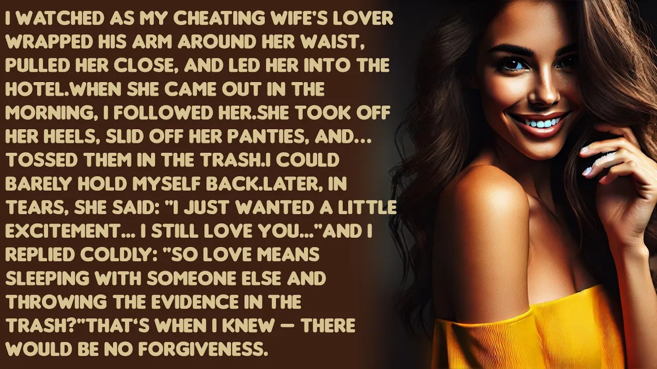 Outline Video I watched as my cheating wife's lover wrapped his arm around her waist, pulled her close,and led her