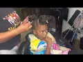 Kids Stitch Braid Ponytail With Knotless Bang