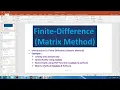 Finite Difference Matrix Method for solving ODE using Matlab Python