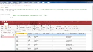 How to Delete Records from MS Access using Python