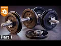 Dumbbell Weights - Part 1 Blender Tutorial