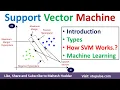 How Support Vector Machine SVM Works Types of SVM Linear SVM Non-Linear SVM ML DL by Mahesh Huddar