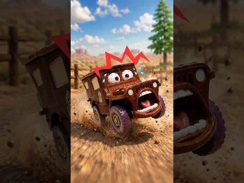 Disney Cars Frank Goes Crazy! Give Back the Friends' Colors  Disney Cars Toys shorts 2
