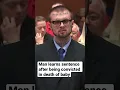 Man learns sentence after being convicted in death of child