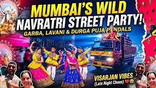 Mumbai Navratri Nightlife Unfiltered! 🌺 Street Garba, Lavani & Visarjan Vibes | Rekha Rajasthani