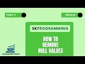 How do you DELETE NULL rows in query Is NULL