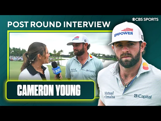 Cameron Young after calling a one-stroke penalty on himself