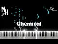Post Malone - Chemical Piano Cover Sheets MIDI Magic Hands