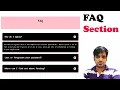 FAQ Page Design Using HTML CSS JavaScript