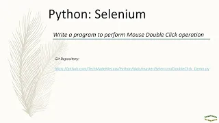 Python Selenium Double Click