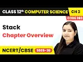 Stack - Chapter Overview Chapter 3 Class 12 Computer Science Code 083 CBSE 2025-26