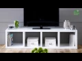 White High Gloss 4 Square Tall Narrow Bookcase