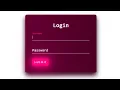 Login Form with Neon Light Button In Pure HTML CSS