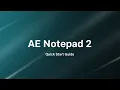 AE Notepad 2 for After Effects Quick Start Guide