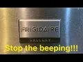 Frigidaire Gallery microwave - stop the beeping and set the clock