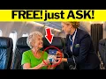 15 FREE Things Seniors Can Get On A FLIGHT Just By Asking