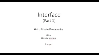 Interface pada Java part 1