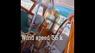 35 knot storm blast and losing it #scary #short #sailing #storm sailing