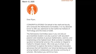 Caltech Acceptance Reaction