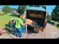 Trash Truck Picking Up an INSANE Amount of Furniture Garbage Truck POV