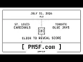 St Louis Cardinals STL Toronto Blue Jays TOR MLB Final Box Score JULY 31 2026