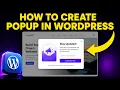 How to Create Popup in WordPress FREE EASY