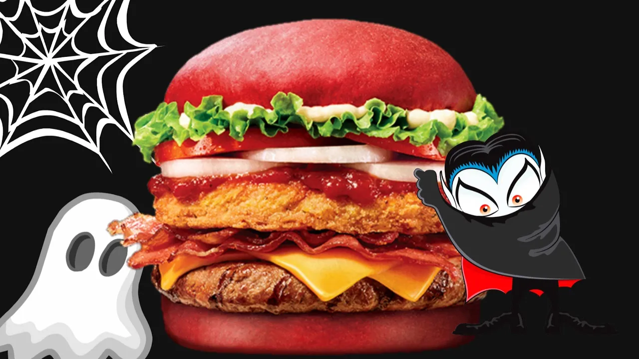 New! Angry Monster X Halloween Burger review + Mukbang!