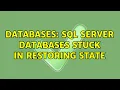 Databases SQL server databases stuck in restoring state 4 Solutions
