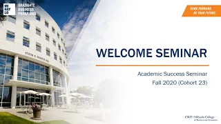 Academic Success Session Fully Employed MBA Program