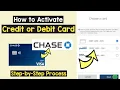 Activate Chase Credit or Debit Card Chase New Credit Card Activation Verify Chase Card